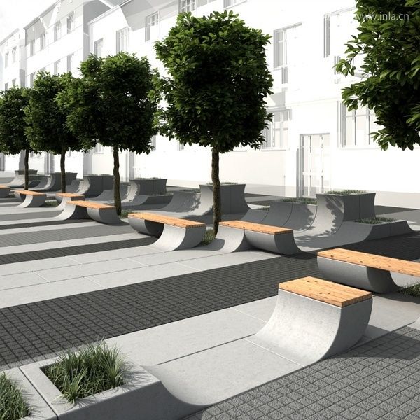 創(chuàng)意座椅樹池設計意向圖 景觀前線 訪問www.inla.cn下載高清